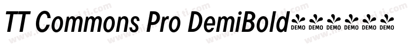 TT Commons Pro DemiBold字体转换